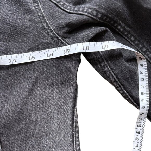 AE Distressed Stretch Black Denim Jacket for Fall Size M - Picture 4 of 11